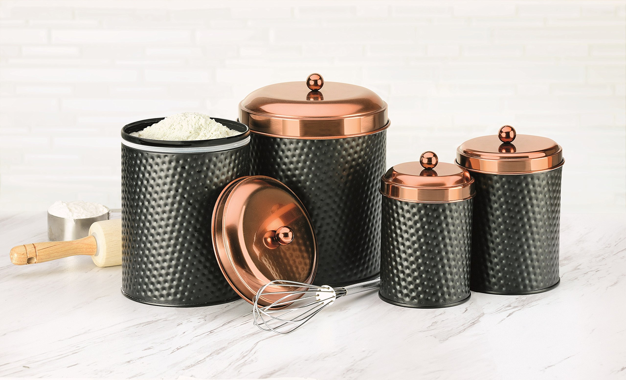 Amazon.com: Amici Home Ashby Copper Metal Canister, X-Large, 104oz